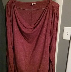 Plus  size cowl neck top